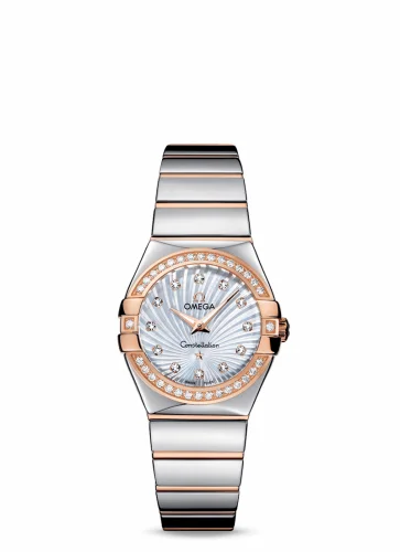 Omega Constellation Quartz 27 Polished Stainless Steel / Red Gold / Diamond / MOP Supernova 123.25.27.60.55.006 (12325276055006)